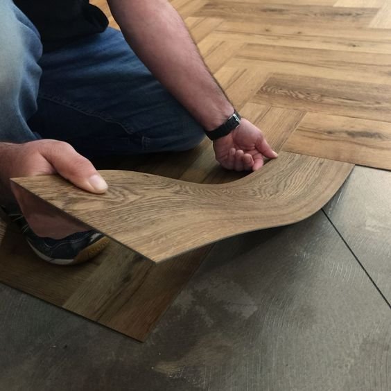 Vinyl flooring detail